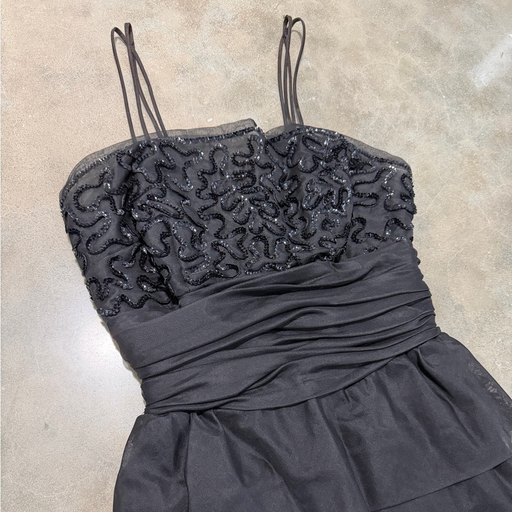 Vintage 1960’s Black Sequin Cocktail Dress - Picture 2 of 10